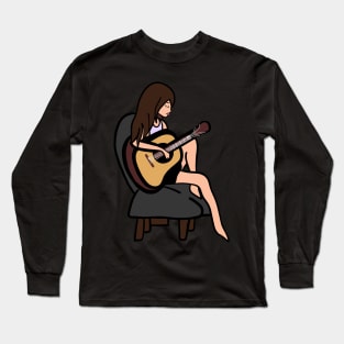 Guitar girl Long Sleeve T-Shirt